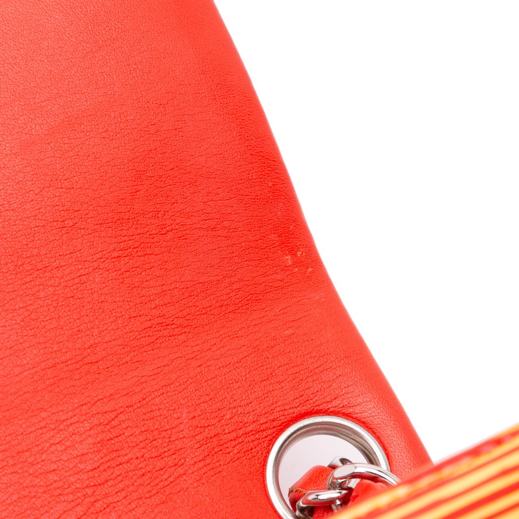 Chanel Mini Square Classic Patent Striped Single Flap - Image 10