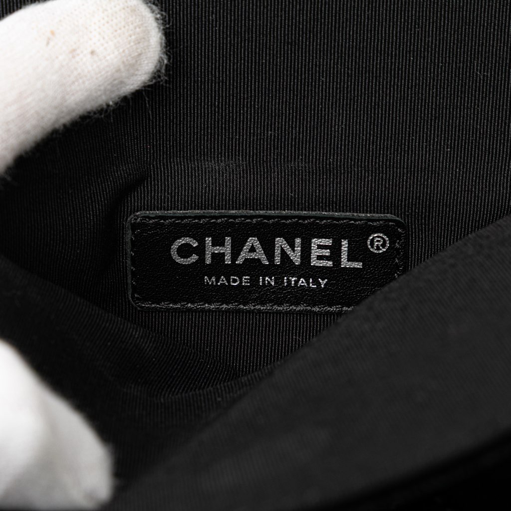 Chanel Quilted Velvet Camellia Wristlet Clutch - 5