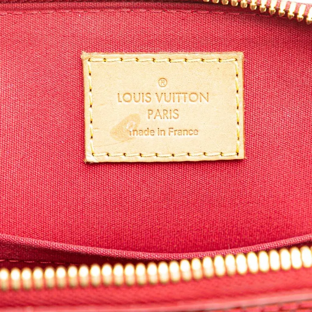 Louis Vuitton Monogram Vernis Rayures Alma BB Red Leather Good - Box View