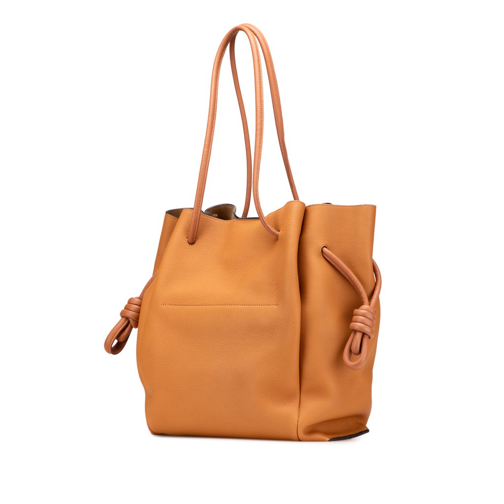 Loewe Medium Leather Flamenco Knot Tote - Back view
