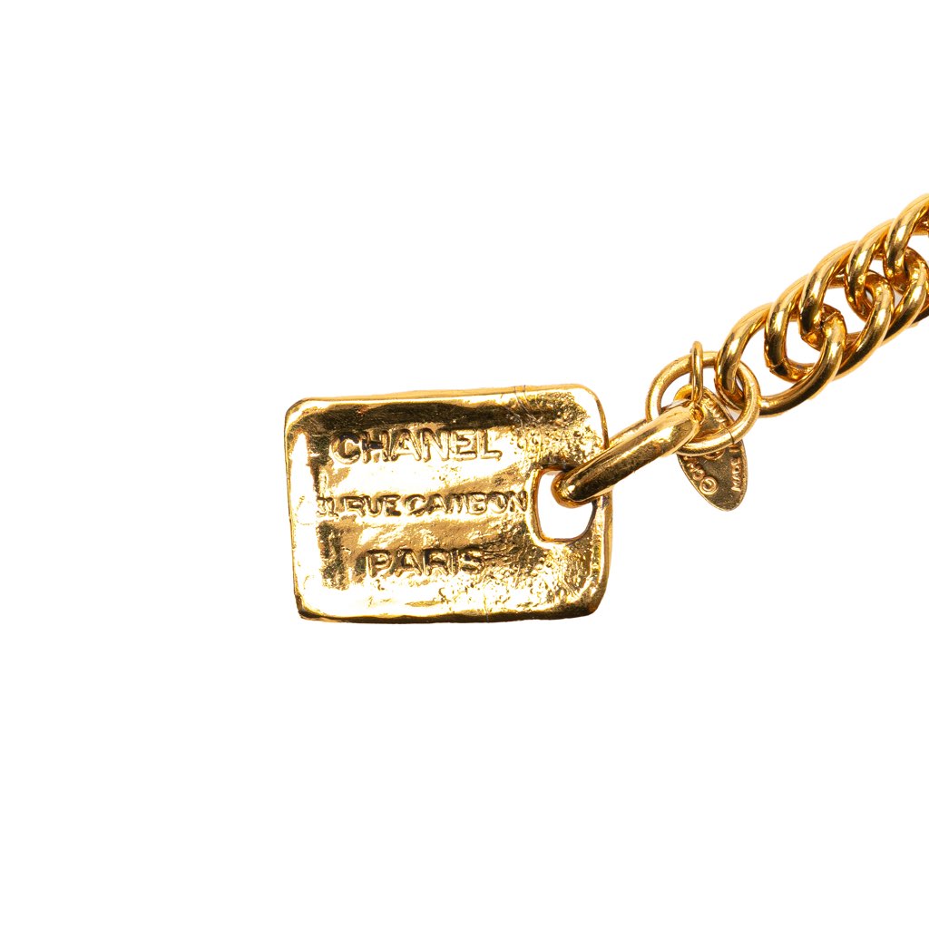 Chanel Gold Plated 31 Rue Cambon Paris Medallion Chain Belt - 2