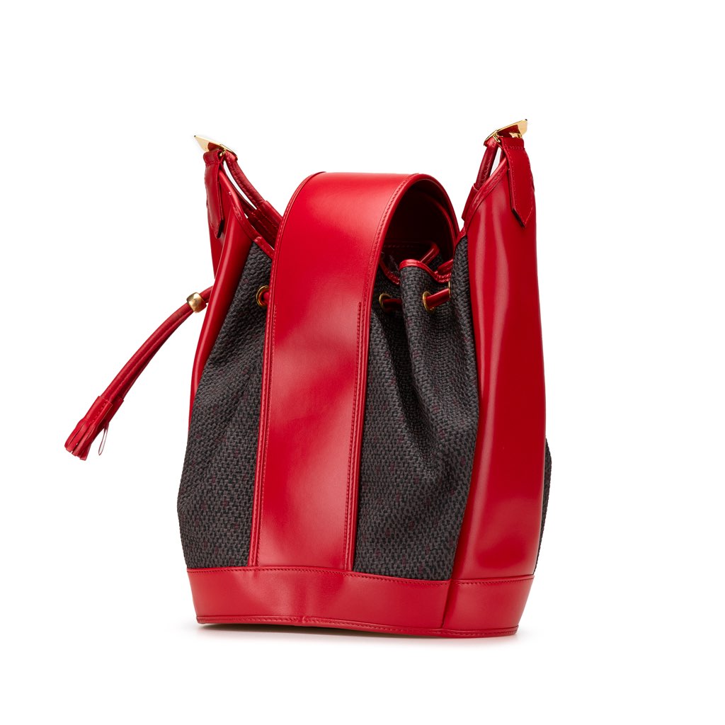 Yves Saint Laurent Coated Canvas Bucket Bag - Back view