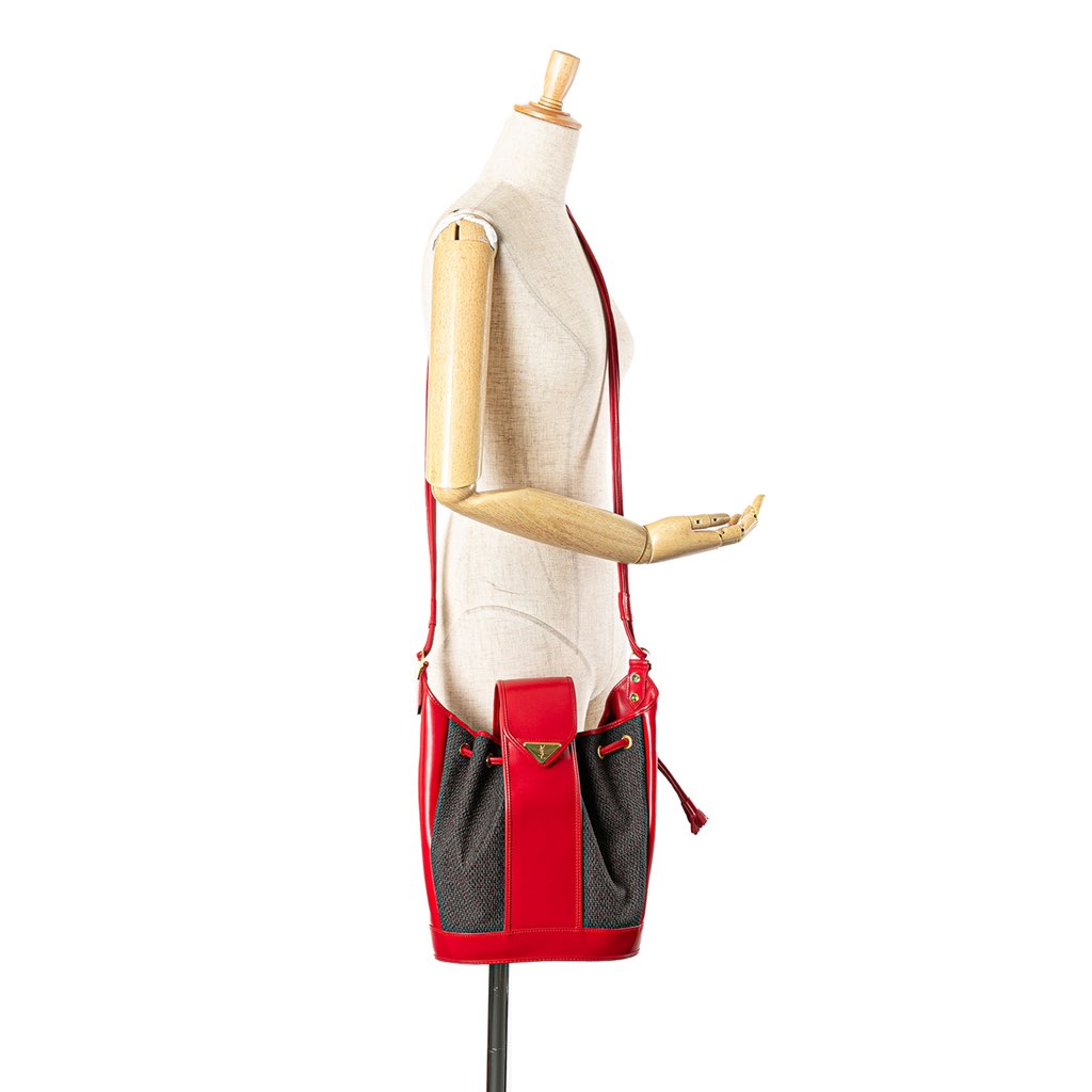 Yves Saint Laurent Coated Canvas Bucket Bag - Image 13
