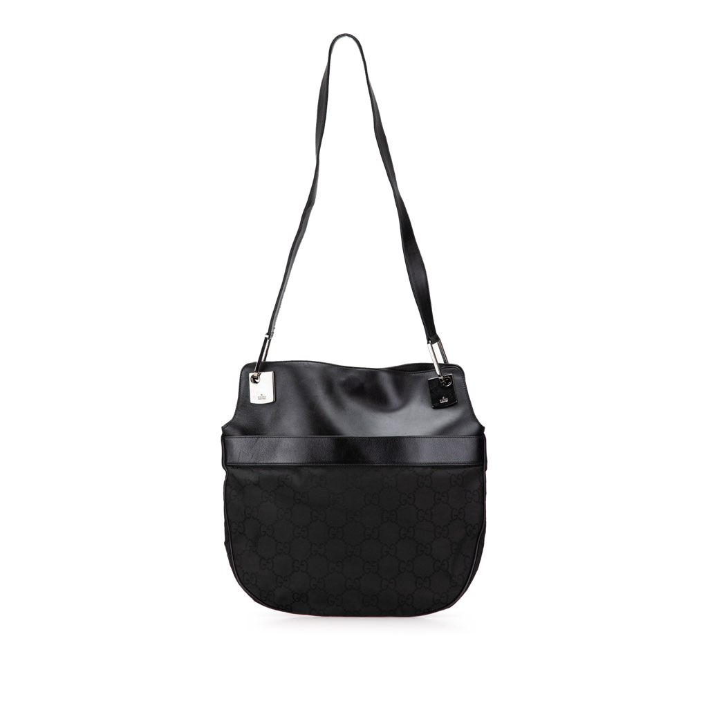 Gucci GG Canvas and Leather Shoulder Bag