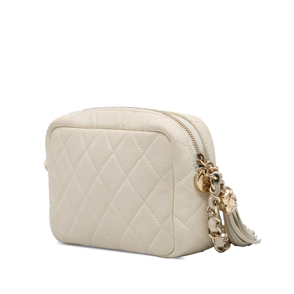 Chanel Small CC Flat Quilted Caviar Camera Bag - 2