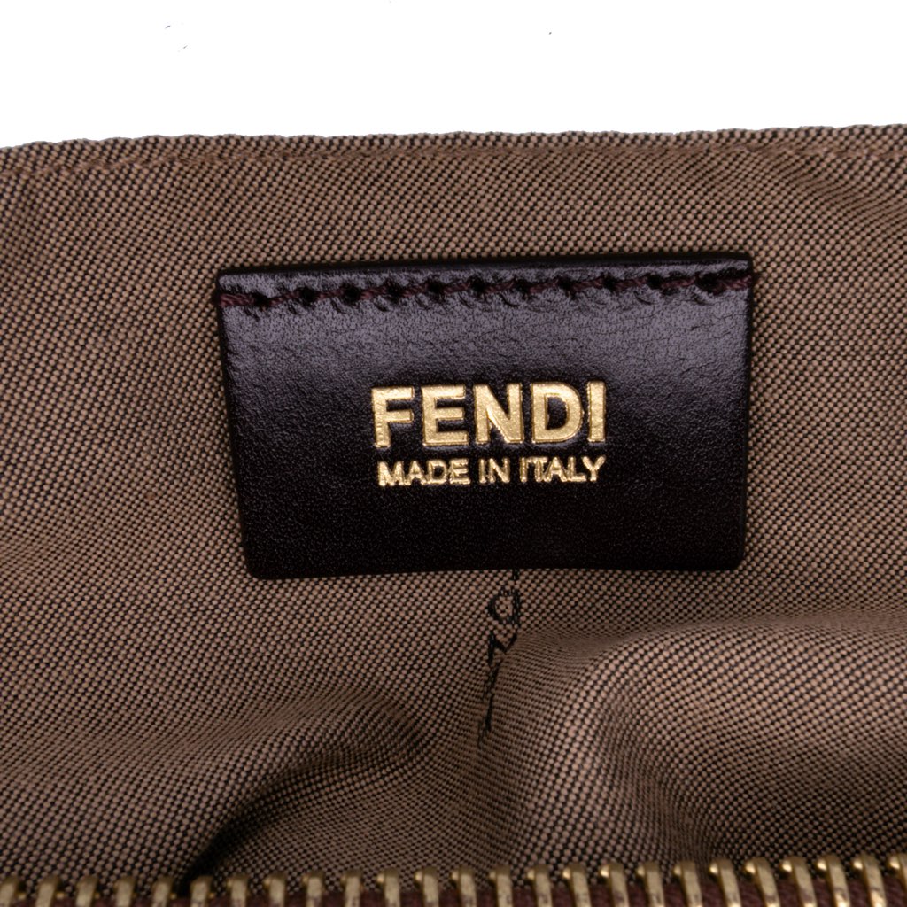 Fendi Small Zucchino Coated Canvas Charm Zip Crossbody - 5