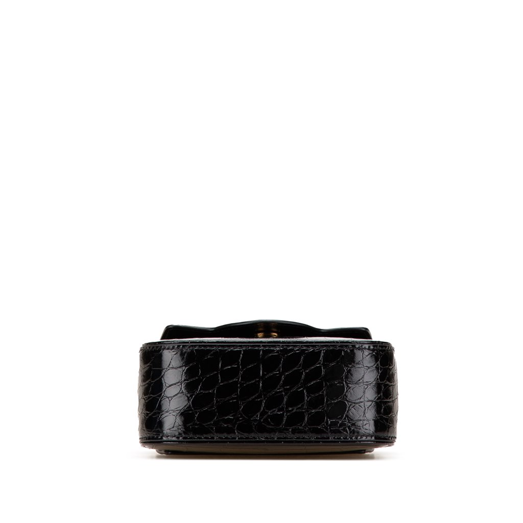 Versace Mini Croc Embossed La Medusa Satchel - 3