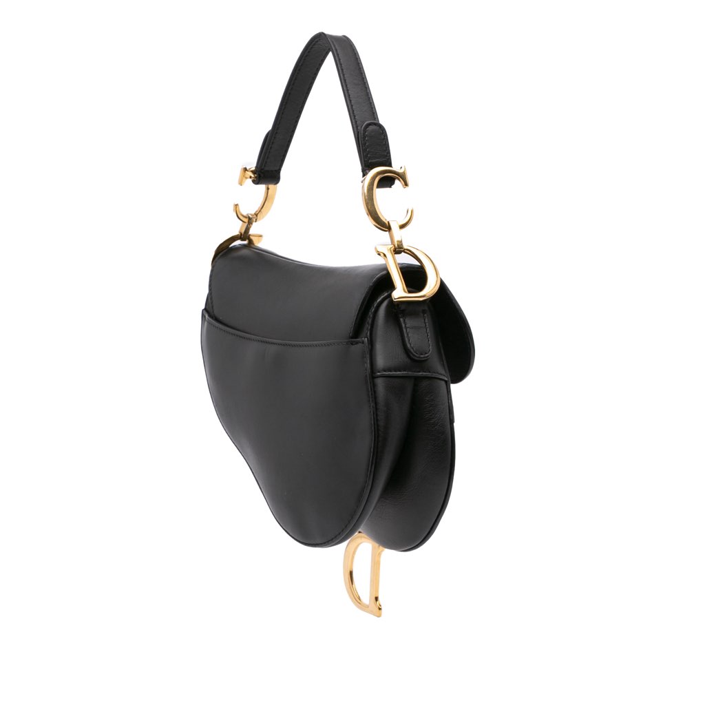 Dior Mini Ultra Matte Calfskin Saddle Bag - Back view