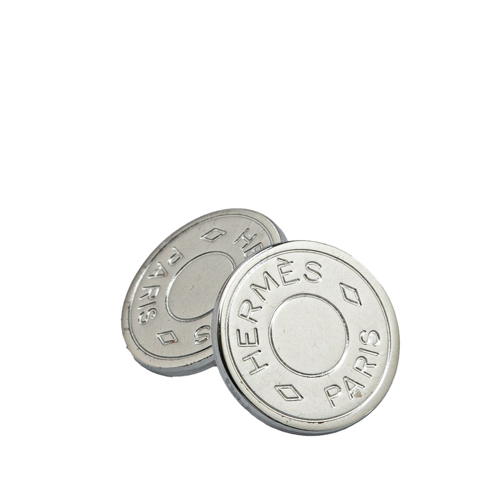 Hermès Palladium Plated Selle Bijouterie Fantaisie Cufflinks