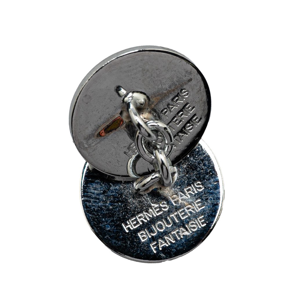 Hermès Palladium Plated Selle Bijouterie Fantaisie Cufflinks - 2