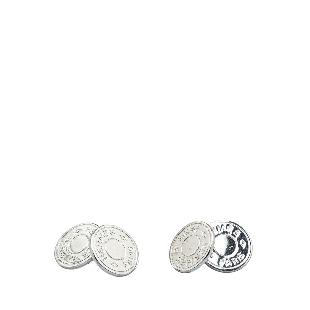 Hermès Palladium Plated Selle Bijouterie Fantaisie Cufflinks - 4