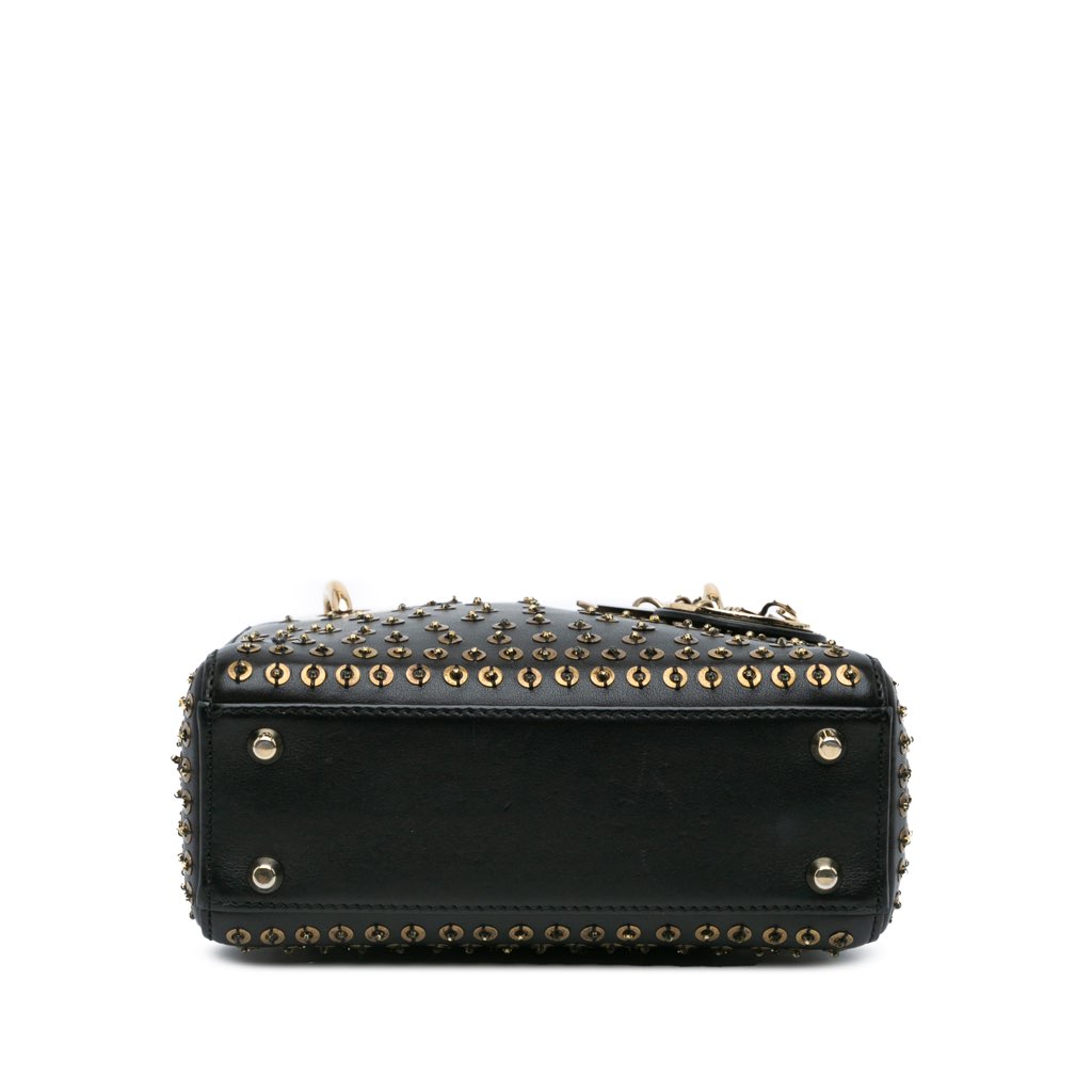 Dior Mini Calfskin Embellished Lady Dior - 3