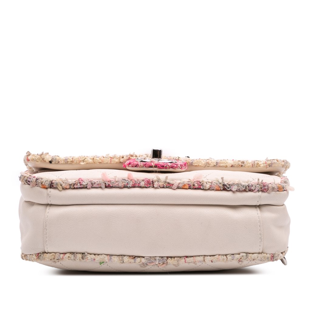 Chanel Quilted Lambskin and Tweed Elegant Trim Flap - Image 6