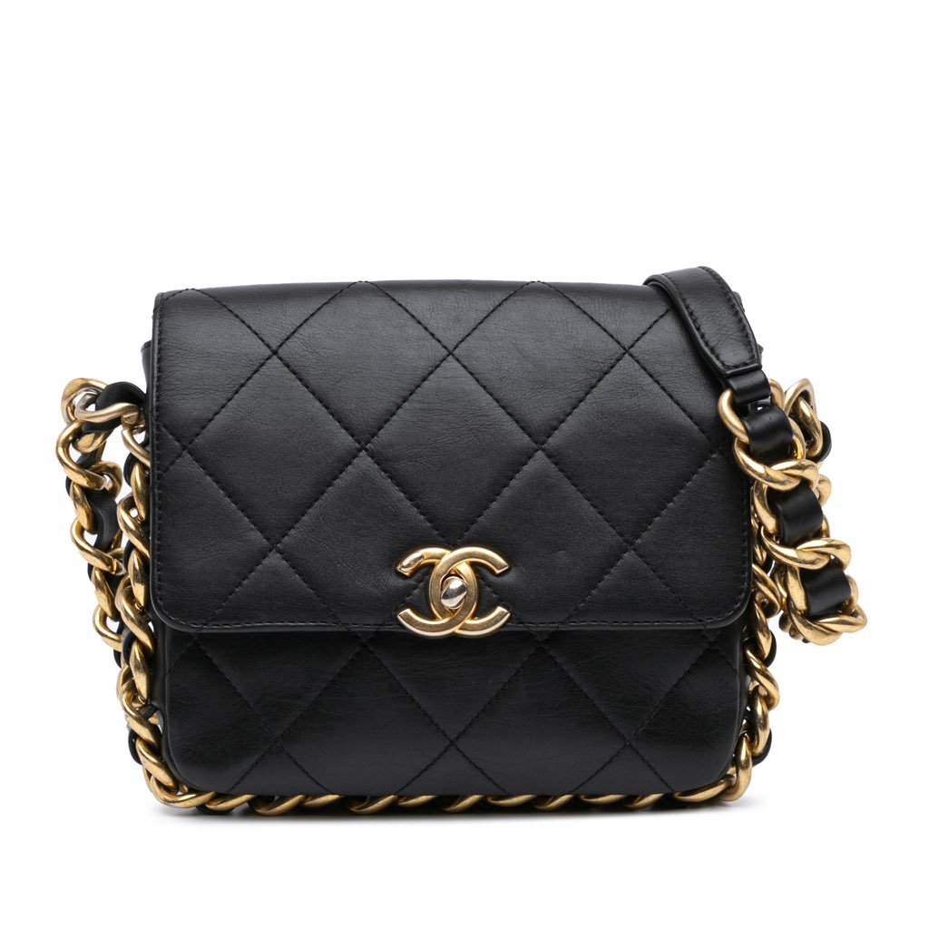 Chanel Small Quilted Calfskin Framing Chain Flap