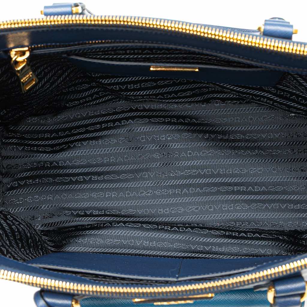 Prada Saffiano Lux Galleria Double Zip Front Pocket Satchel - 4