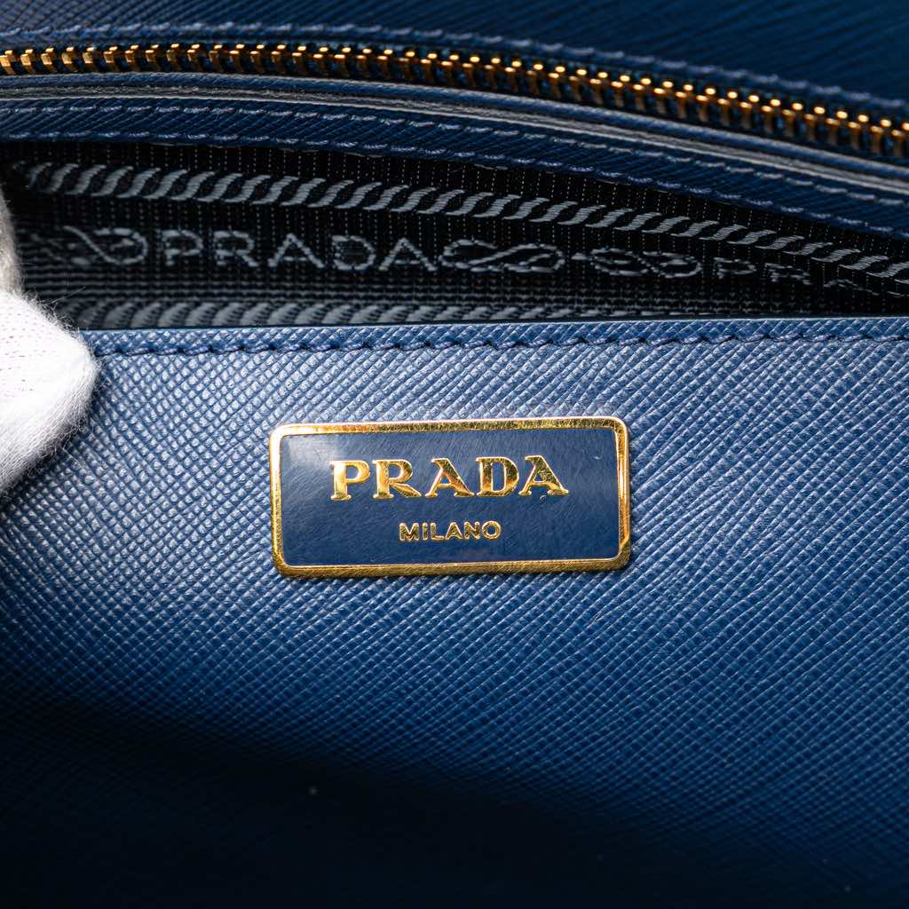 Prada Saffiano Lux Galleria Double Zip Front Pocket Satchel - 5