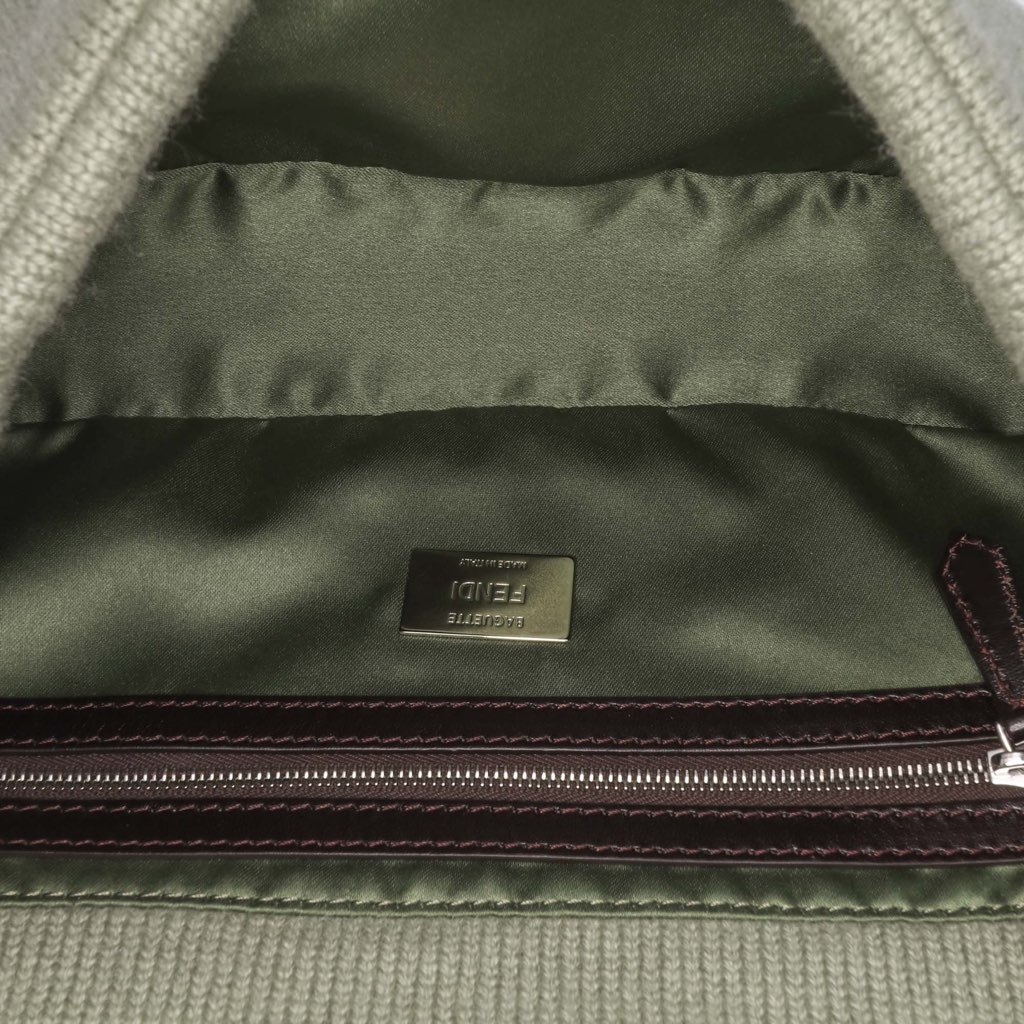 Fendi Cashmere Baguette Satchel - 4