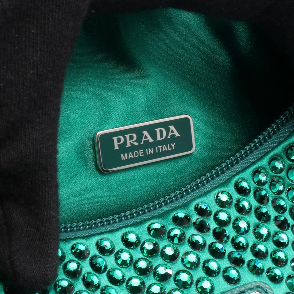 Prada Mini Satin Crystal Re Edition 2000 Shoulder Bag - 4