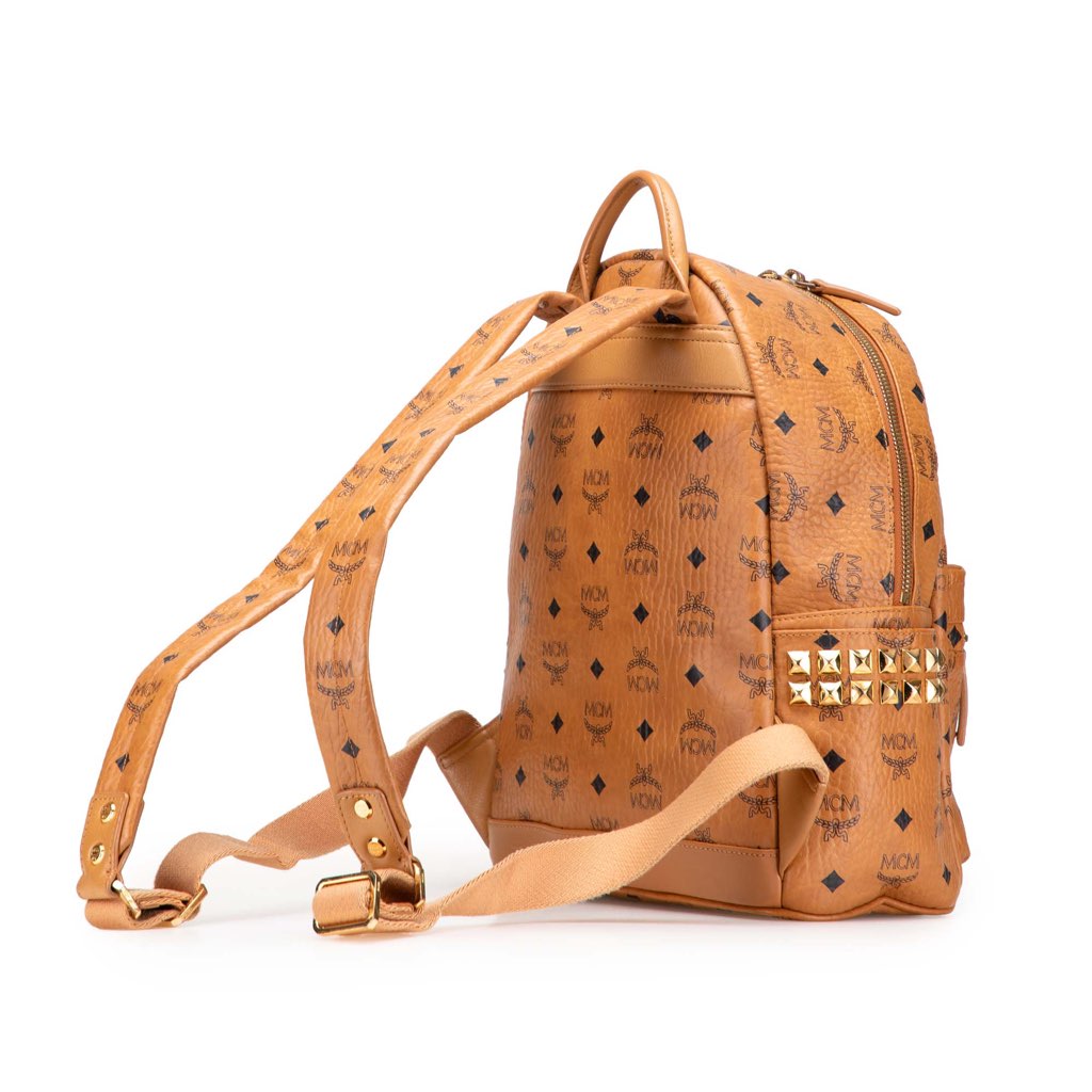 Mcm Small Visetos Coated Canvas Stark Backpack - Back view