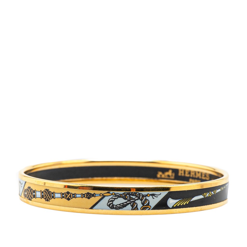 Hermès Narrow Printed Enamel Bangle 65 - 2