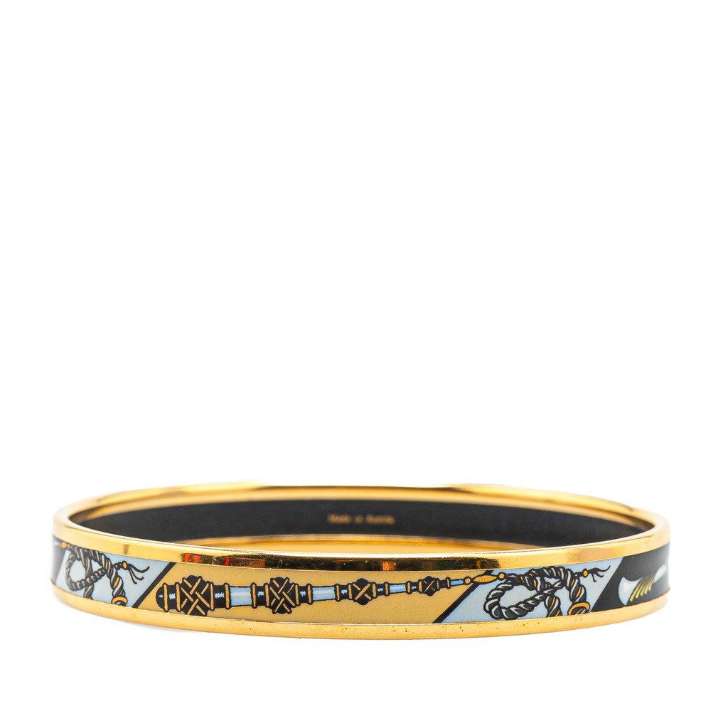 Hermès Narrow Printed Enamel Bangle 65 - 3