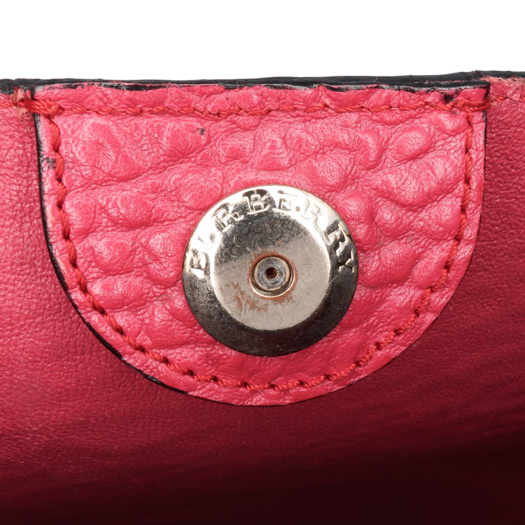 Burberry Small Embossed Grain Check Leather Canterbury Tote - 5