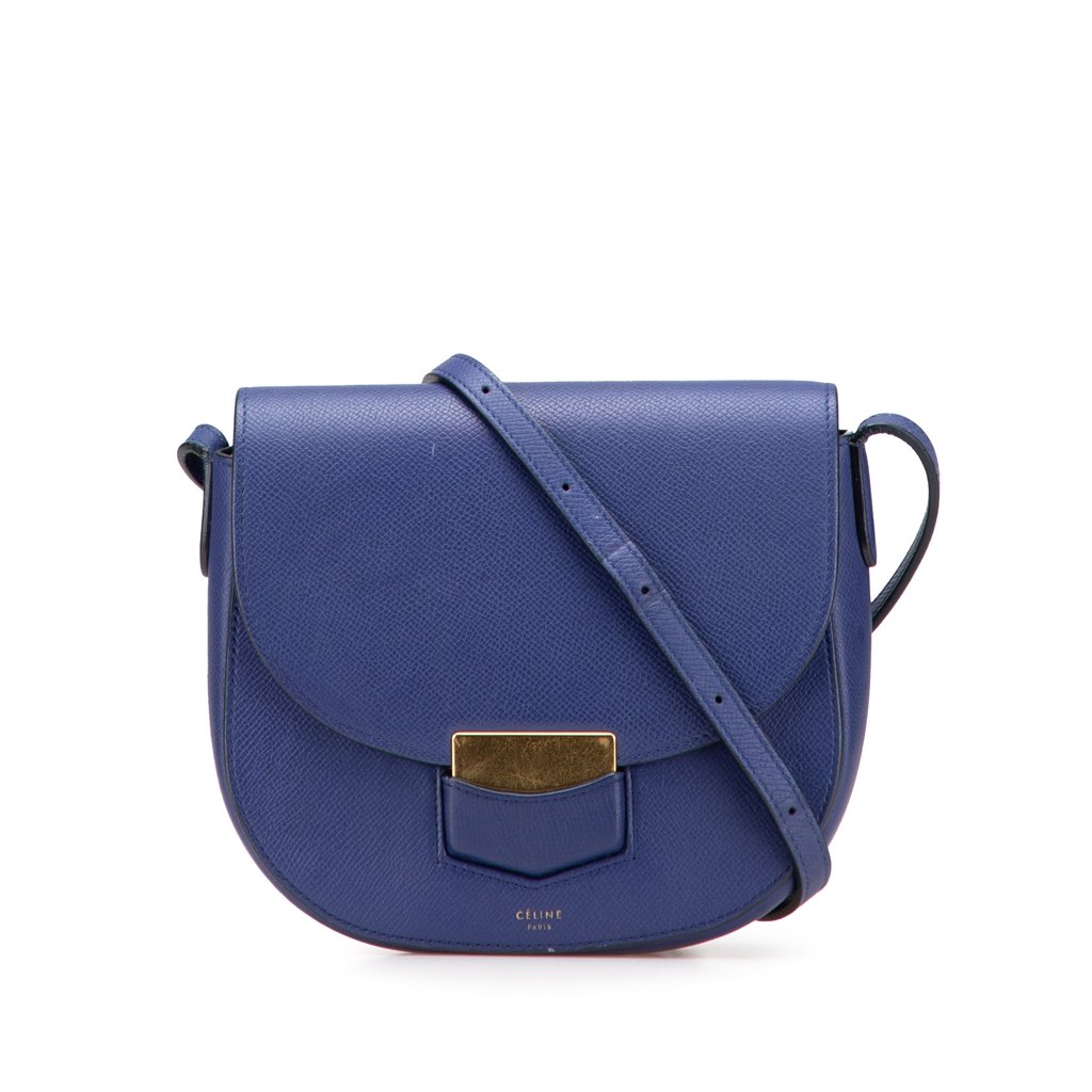 Celine Small Grained Calfskin Trotteur Crossbody