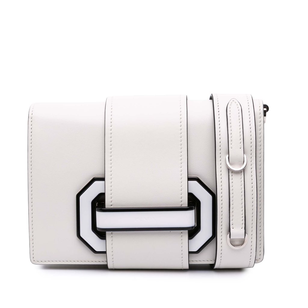 Prada City Calf Plex Ribbon Bag