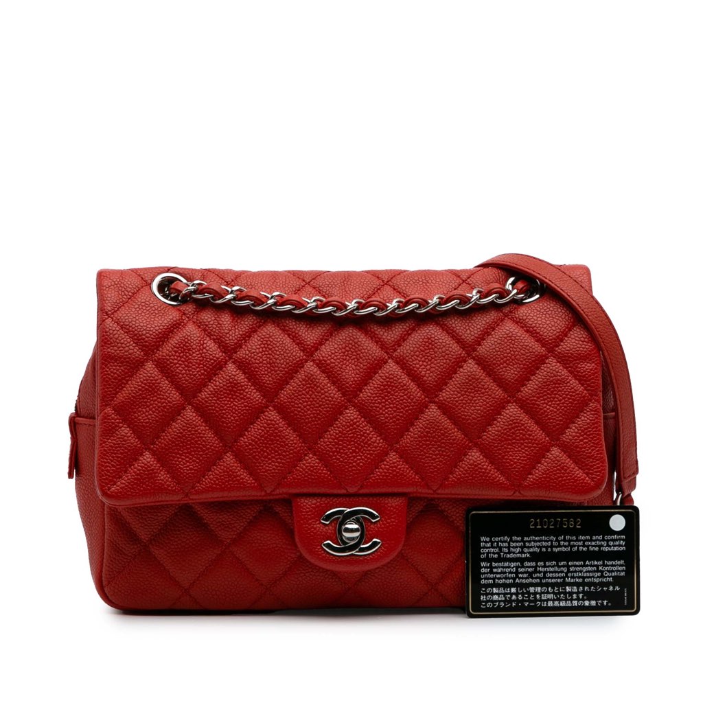 Chanel Medium Quilted Caviar Easy Flap - Image 14