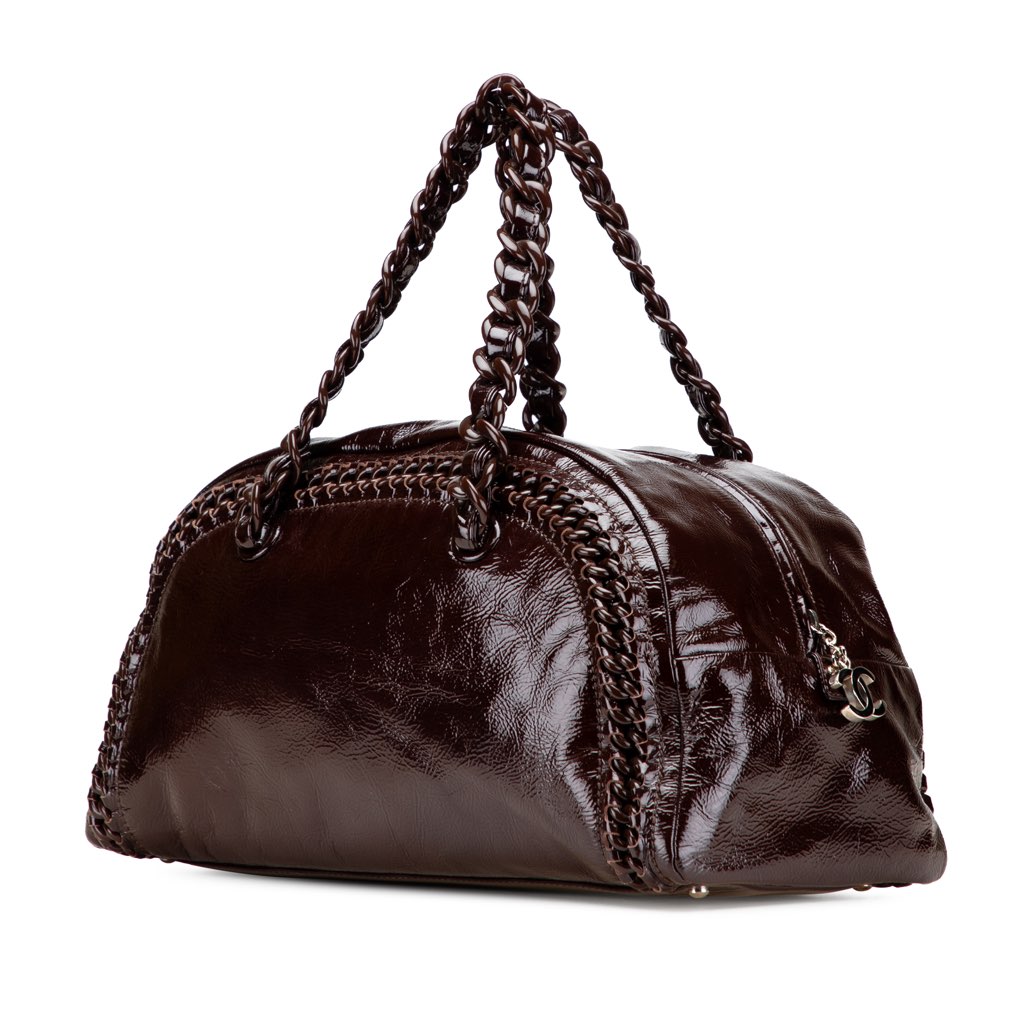Chanel Large Patent Luxe Ligne Bowler Bag - 2