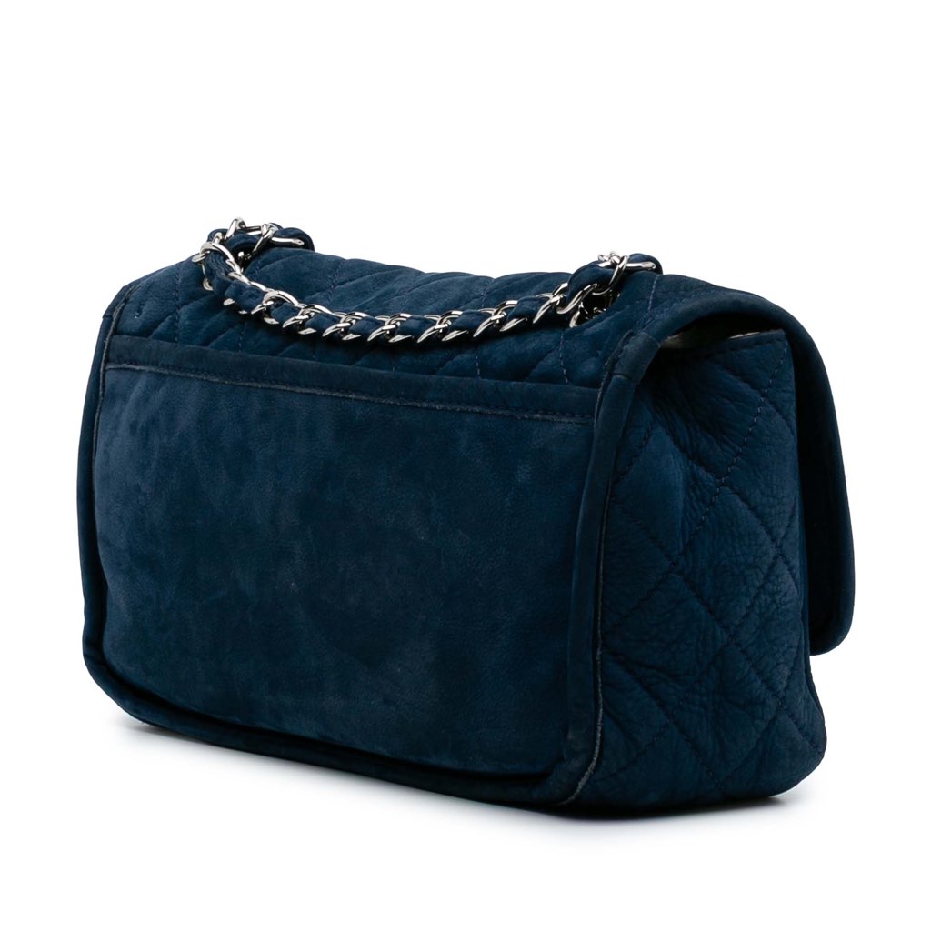 Chanel Medium Quilted Nubuck Natural Beauty Split Pocket Flap - 2