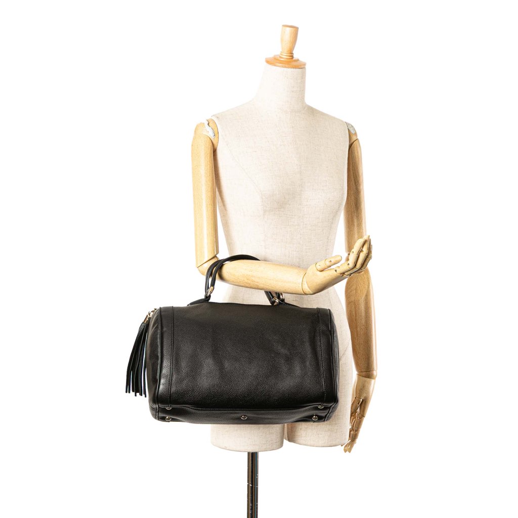 Gucci Medium Pebbled Calfskin Soho Boston Bag - Image 14