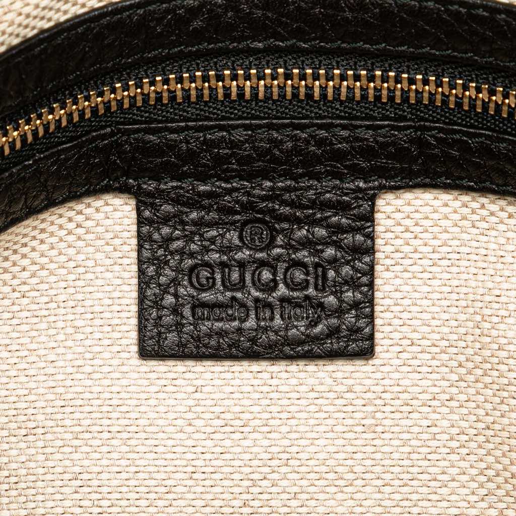 Gucci Medium Pebbled Calfskin Soho Boston Bag - Side view