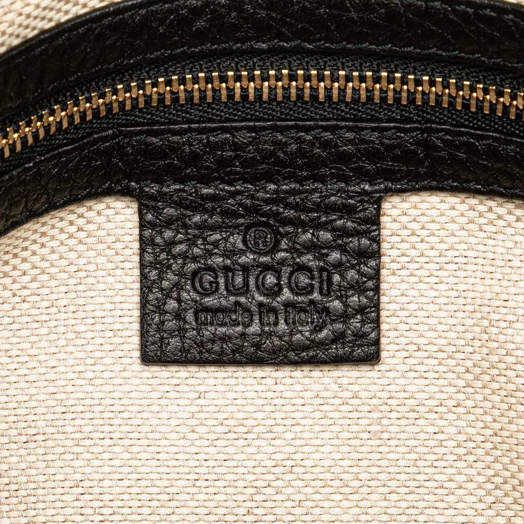 Gucci Medium Pebbled Calfskin Soho Boston Bag Black Leather Good - Box View