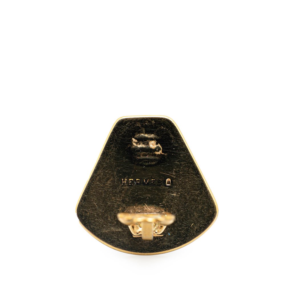 Hermès Royal Tiger Cloisonne Enamel Clip On Earrings - 3