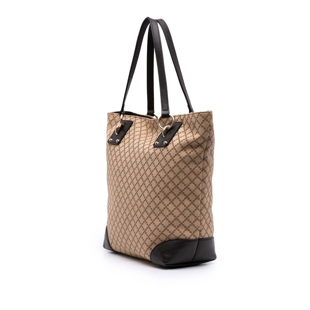 Gucci Diamante Canvas Vertical Charm Tote - 2