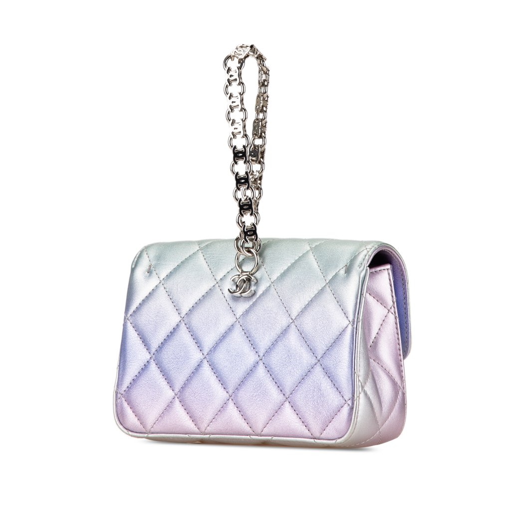 Chanel Quilted Gradient Metallic Calfskin Clutch - 2