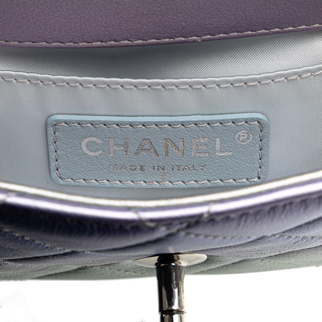 Chanel Quilted Gradient Metallic Calfskin Clutch - 5