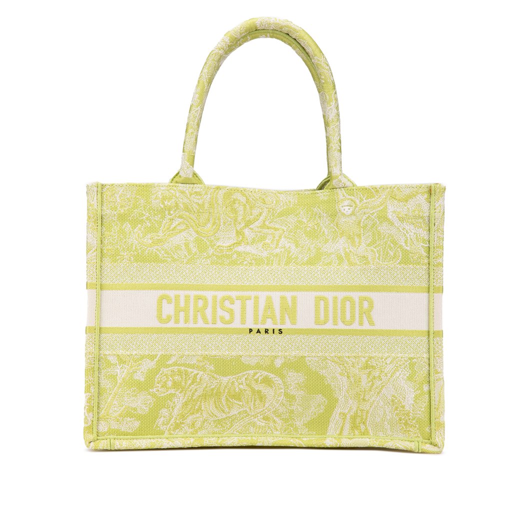 Dior Medium Canvas Embroidered Dioriviera Toile De Jouy Book Tote