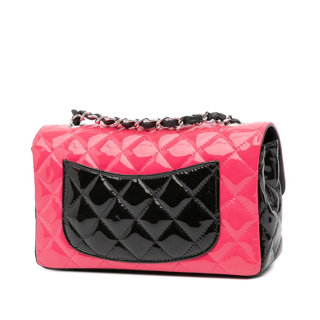 Chanel Mini Rectangular Bicolor Patent Leather Flap Bag - 2