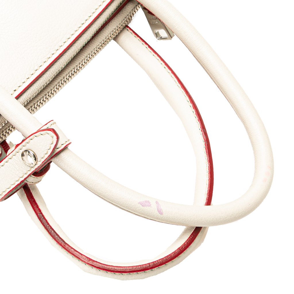 Prada Mini Scamosciato Trimmed Glace Calf Twin Pocket Satchel - Image 13