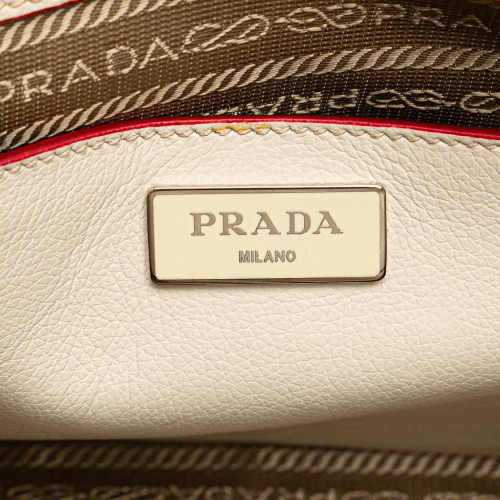 Prada Mini Scamosciato Trimmed Glace Calf Twin Pocket Satchel - Side view