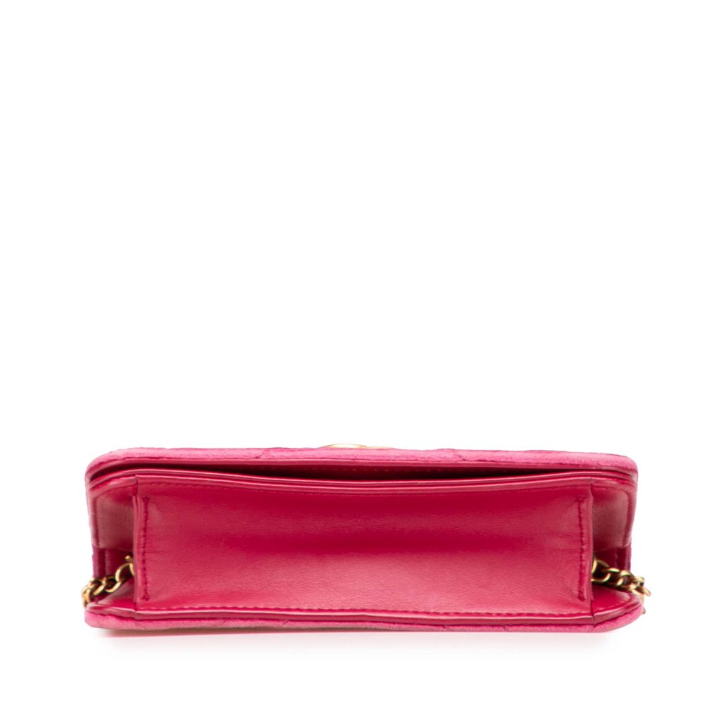Gucci Mini GG Marmont Embroidered Matelasse Velvet Love Wallet On Chain - 3
