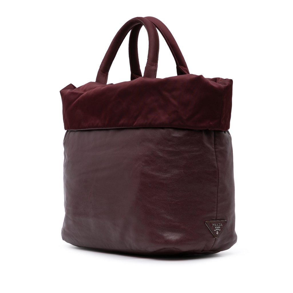 Prada Tessuto and Nappa Reversible Satchel - Back view