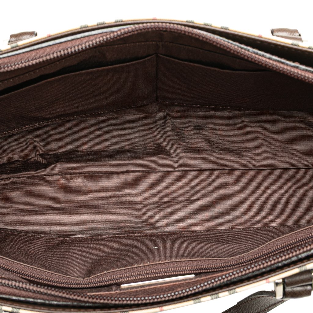 Burberry House Check Canvas Handbag - 4