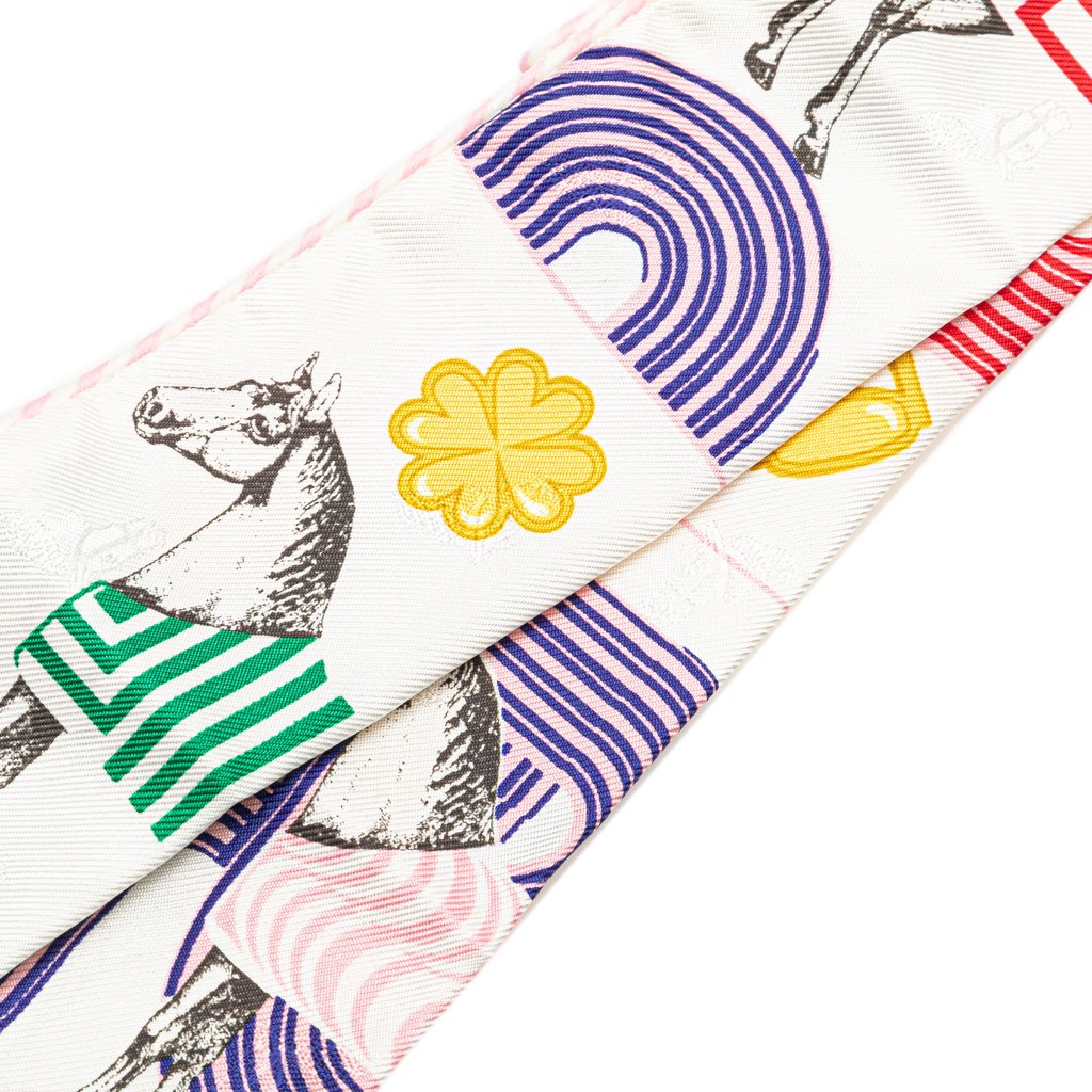 Hermès Garde Robe Pop Charms Twilly Silk Scarf - 2