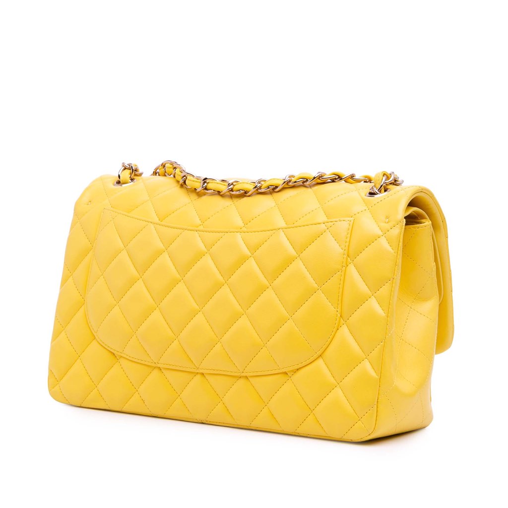 Chanel Jumbo Classic Lambskin Double Flap - Back view
