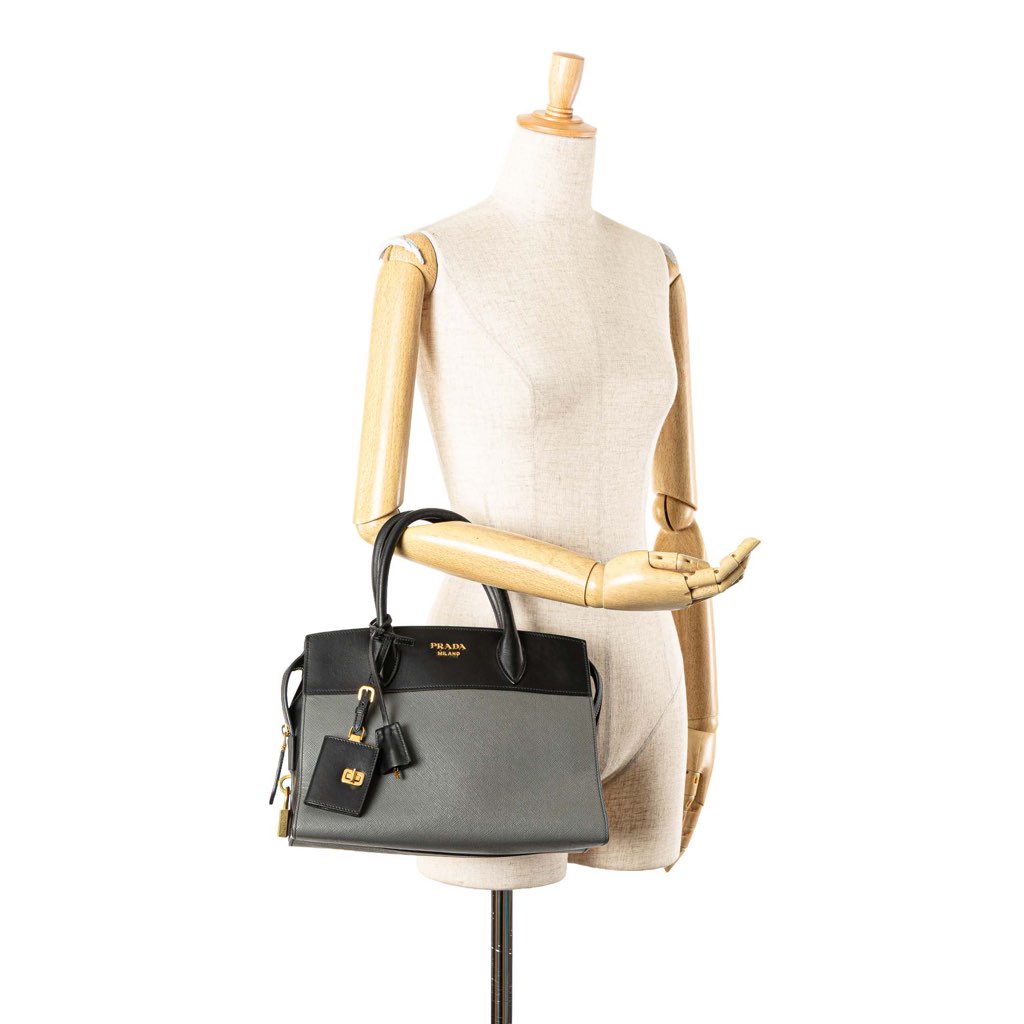 Prada Saffiano and City Calf Esplanade Bag - Image 13