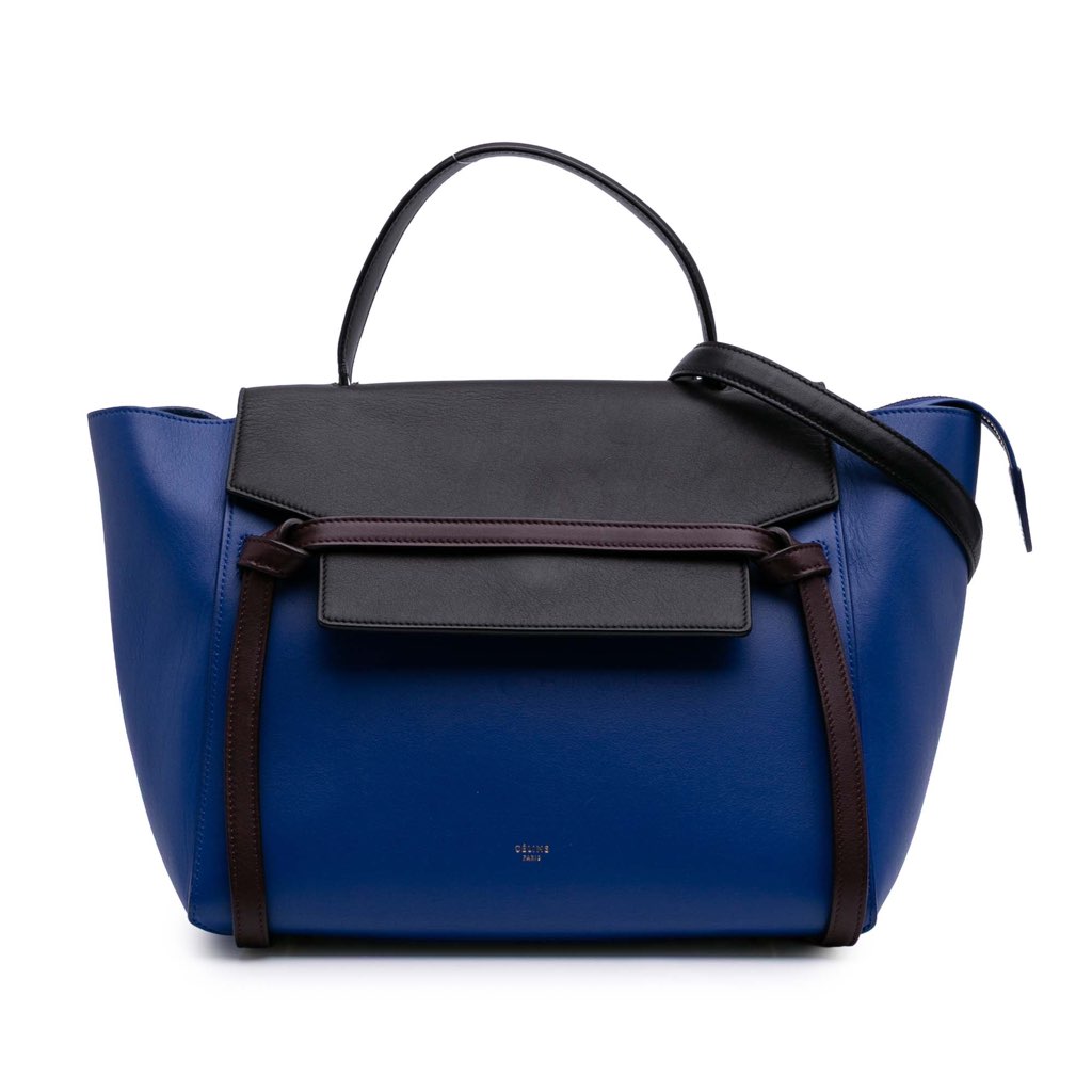 Celine Mini Bicolor Grained Calfskin Belt Bag