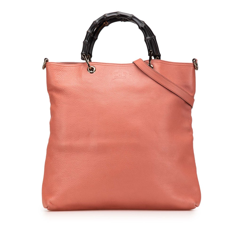 Gucci Leather Bamboo Satchel